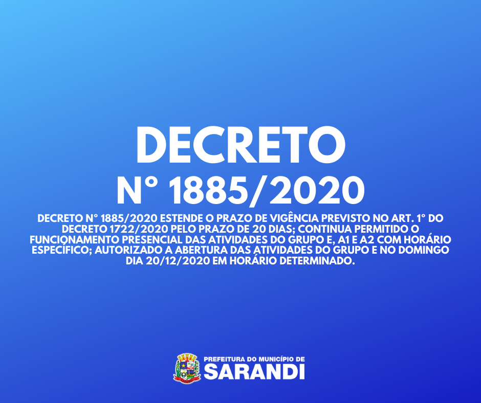 Decreto Nº 1885/2020